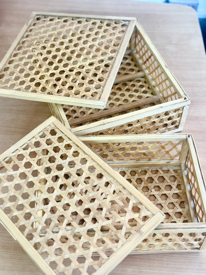 Rectangular Bamboo Box with Lid