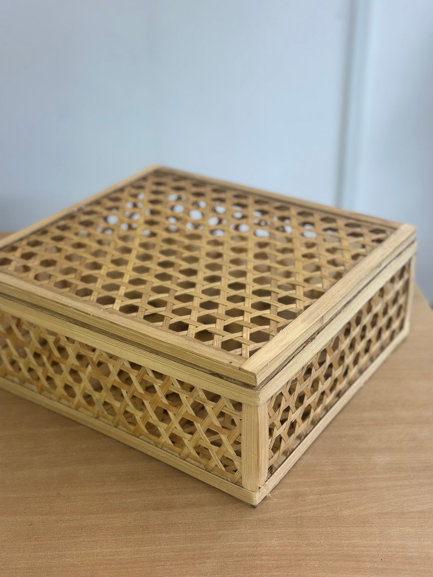 Square Bamboo Box with Lid