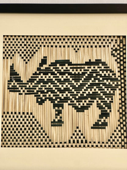 Handwoven Bamboo Rhino Wall Décor