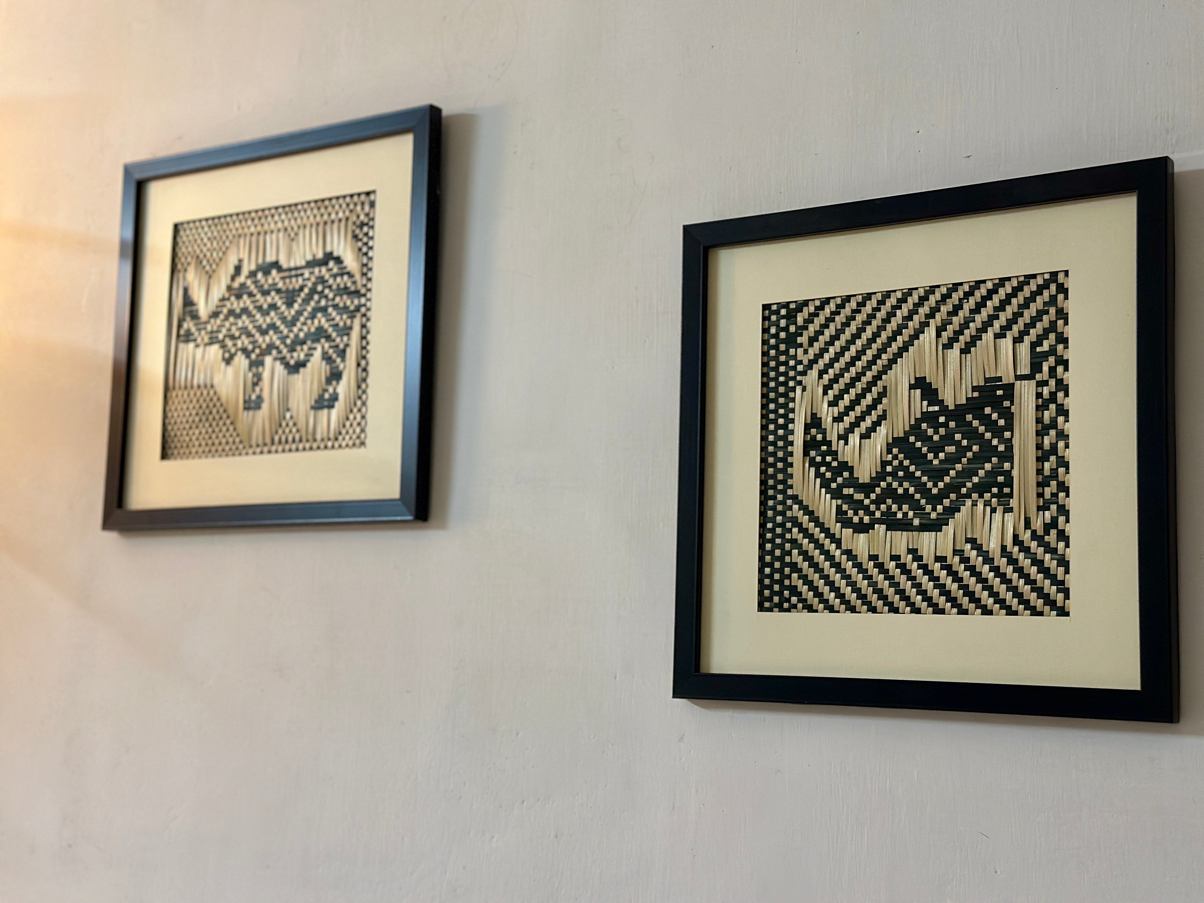 Handwoven Bamboo Rhino Wall Decor