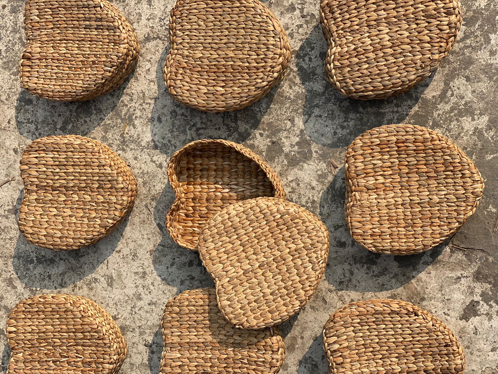 Heart Shaped Storage Basket with Lid