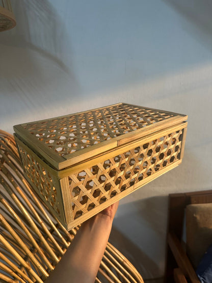 Rectangular Bamboo Box with Lid