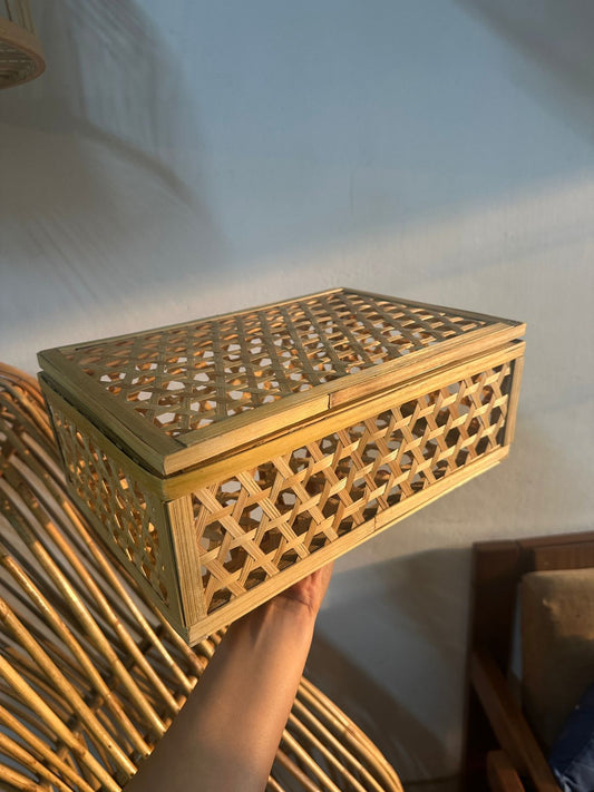 Rectangular Bamboo Box with Lid