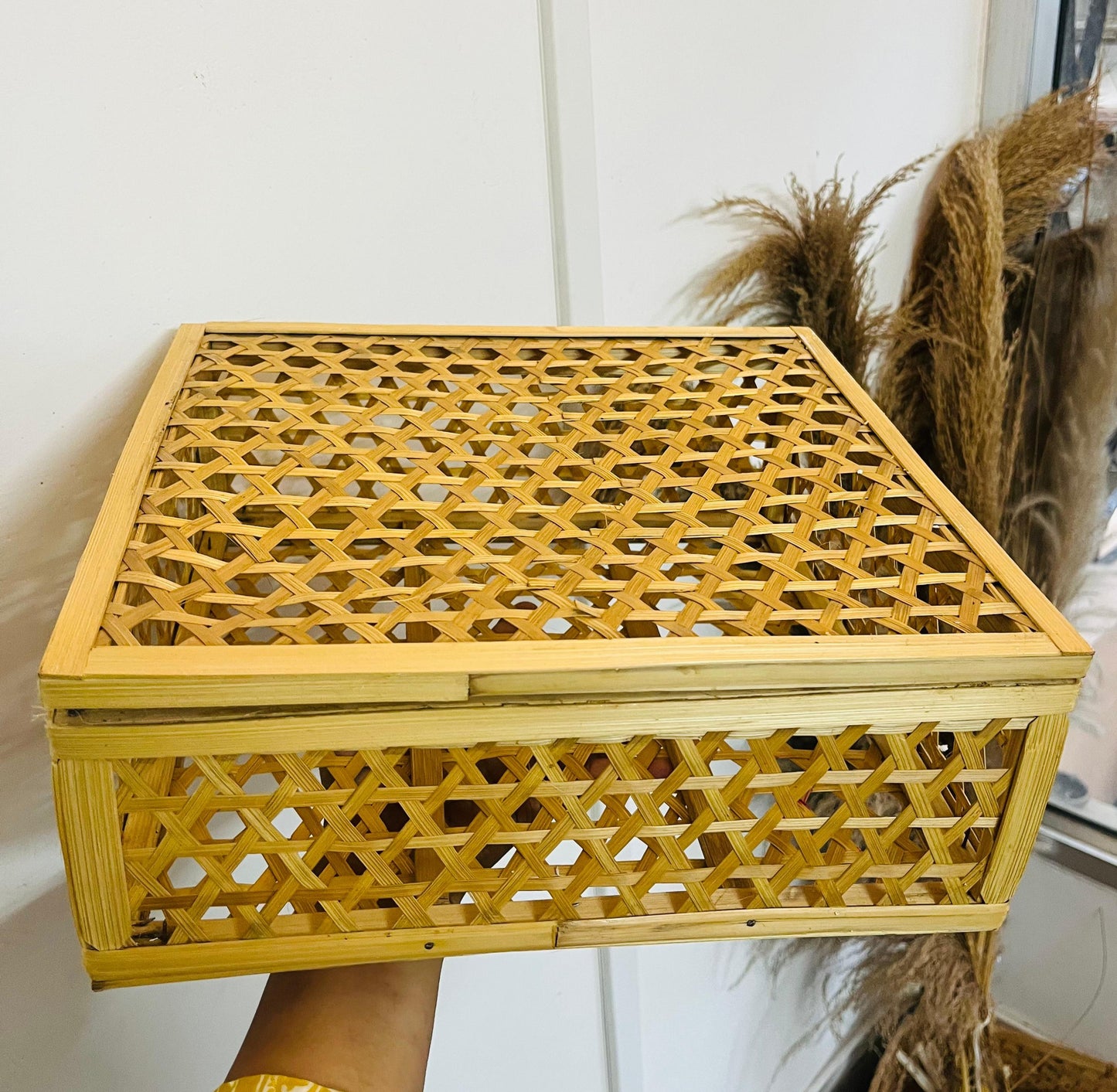Square Bamboo Box with Lid